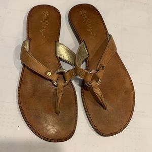 Lilly Pulitzer Sandal Leather Upper 7.5